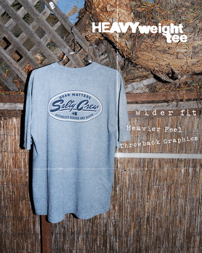 Salty Crew DECKHAND SERVICE SS TEE - Washed Steel Grey