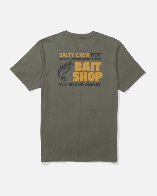 Salty Crew BAIT SHOP SS TEE - Dusty Olive